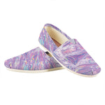 Purple Holographic Print Casual Shoes