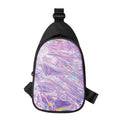 Purple Holographic Print Sling Bag