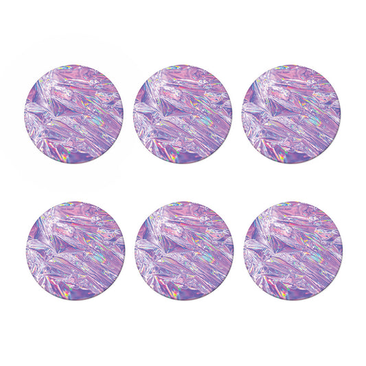 Purple Holographic Print Coaster Set