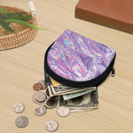 Purple Holographic Print Coin Purse