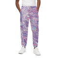 Purple Holographic Print Cotton Sweatpants