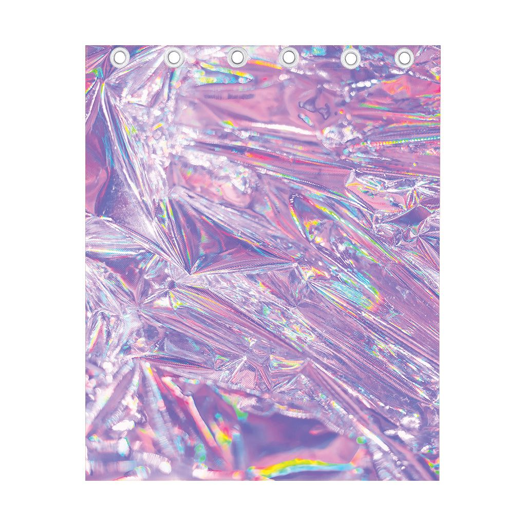 Purple Holographic Print Curtain