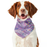 Purple Holographic Print Dog Bandana