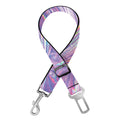 Purple Holographic Print Dog Seat Belt