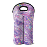 Purple Holographic Print Double Neoprene Wine Tote