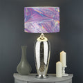 Purple Holographic Print Drum Lamp Shade
