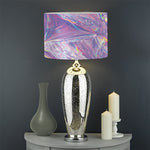 Purple Holographic Print Drum Lamp Shade