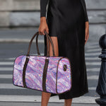 Purple Holographic Print Duffle Bag