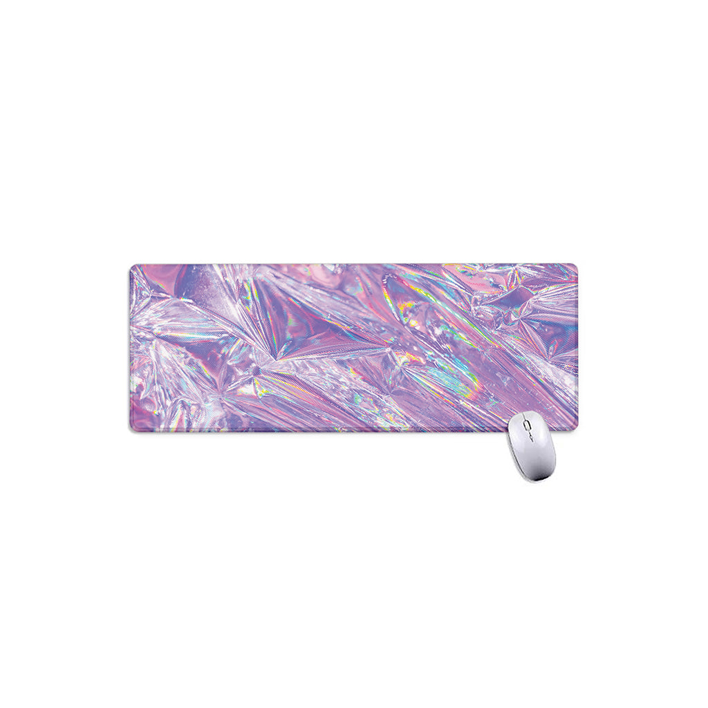 Purple Holographic Print Extended Mouse Pad