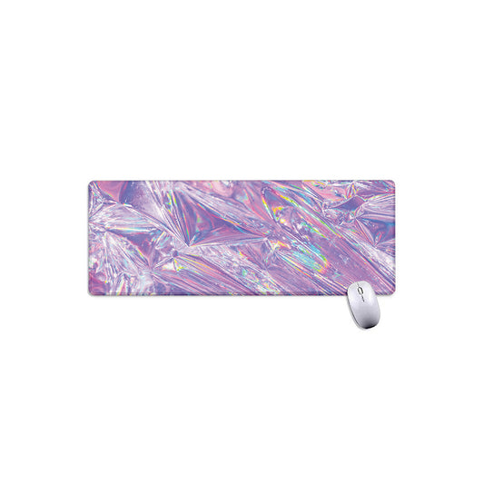 Purple Holographic Print Extended Mouse Pad