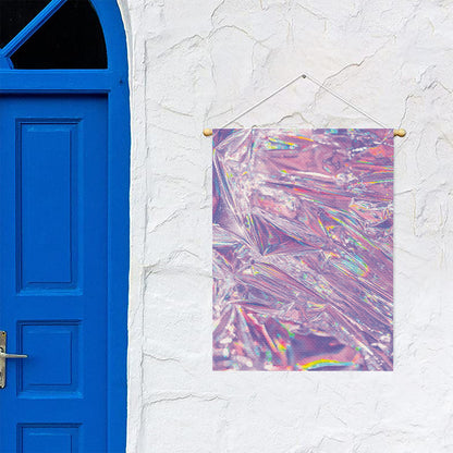 Purple Holographic Print Garden Flag