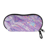 Purple Holographic Print Glasses Case
