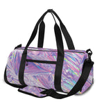Purple Holographic Print Gym Bag
