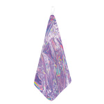 Purple Holographic Print Hand Towel