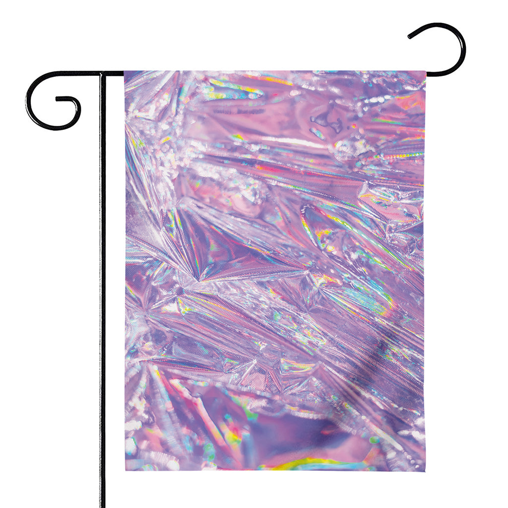 Purple Holographic Print House Flag