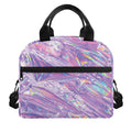 Purple Holographic Print Insulated Lunch Bag