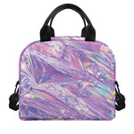 Purple Holographic Print Insulated Lunch Bag