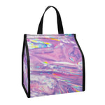 Purple Holographic Print Insulated Lunch Tote