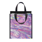 Purple Holographic Print Insulated Lunch Tote