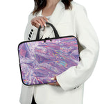 Purple Holographic Print Laptop Sleeve With Handle
