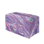 Purple Holographic Print Leather Tissue Box Cover