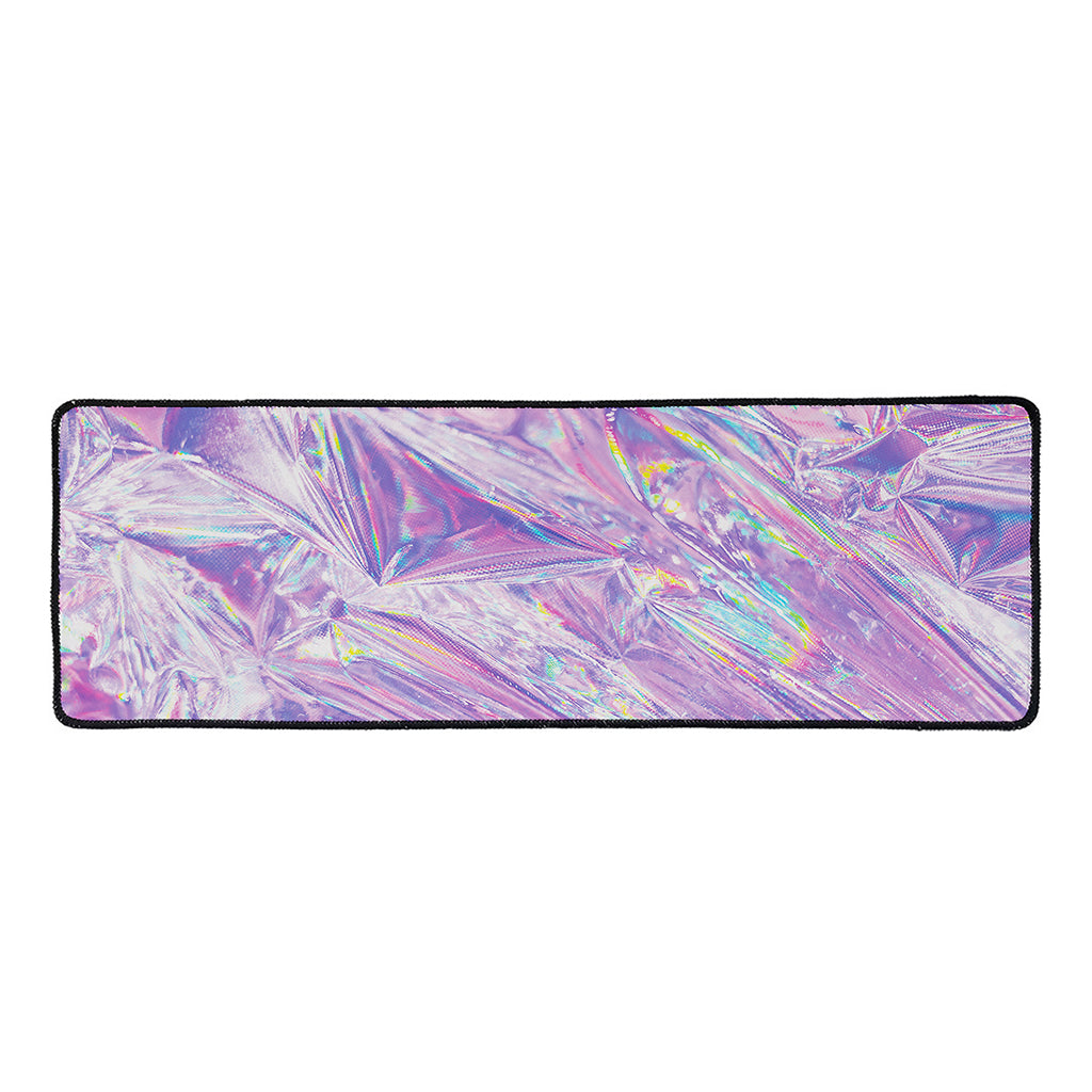 Purple Holographic Print Long Kitchen Mat