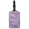 Purple Holographic Print Luggage Tag