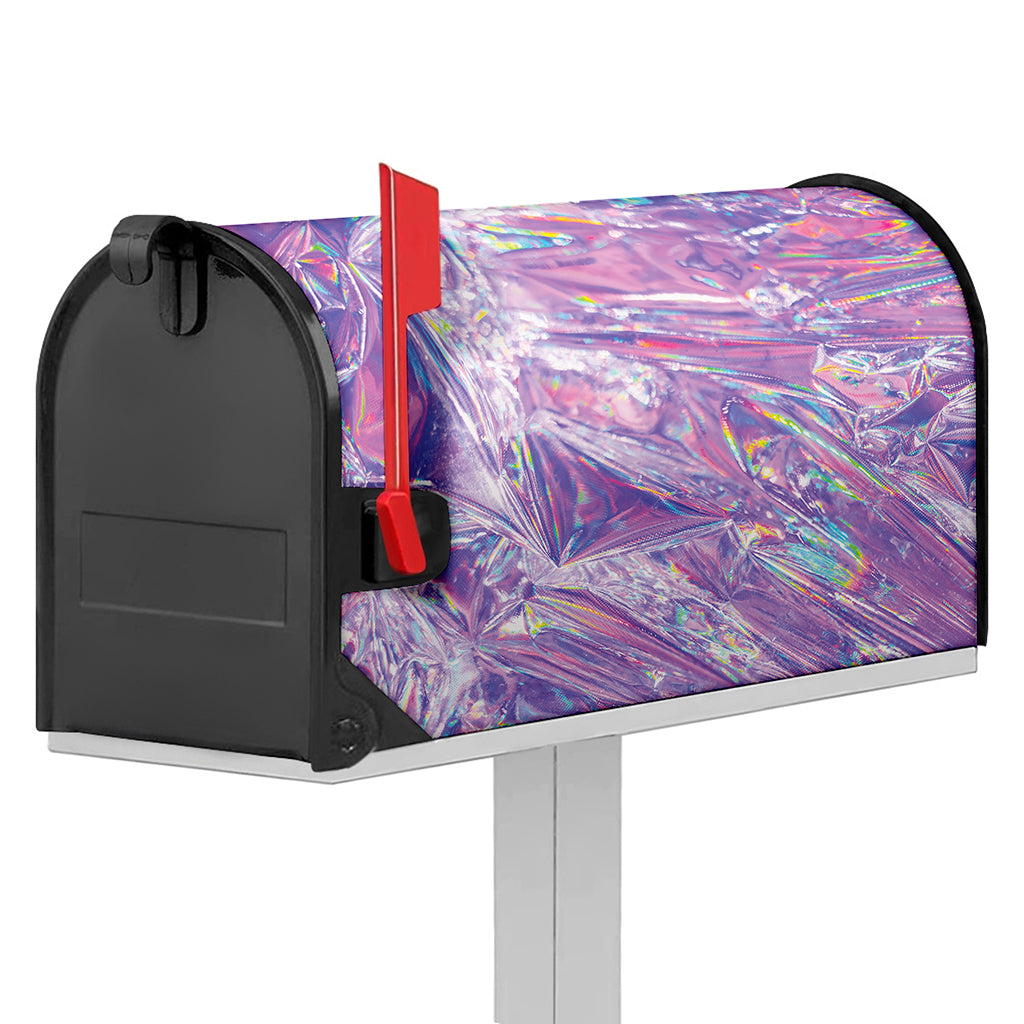 Purple Holographic Print Mailbox Cover