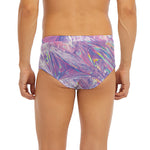 Purple Holographic Print Men's Briefs