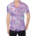 Purple Holographic Print Men's Shirt
