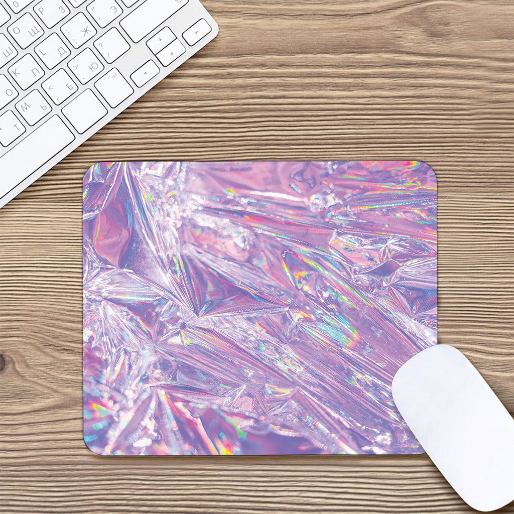 Purple Holographic Print Mouse Pad