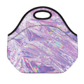 Purple Holographic Print Neoprene Lunch Bag