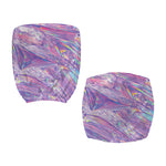 Purple Holographic Print Office Chair Cover