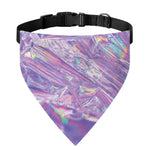 Purple Holographic Print Over The Collar Dog Bandana