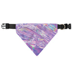 Purple Holographic Print Over The Collar Dog Bandana