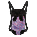 Purple Holographic Print Pet Carrier Backpack