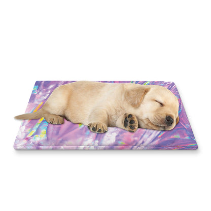 Purple Holographic Print Pet Cooling Mat Cover