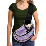 Purple Holographic Print Pet Sling Carrier