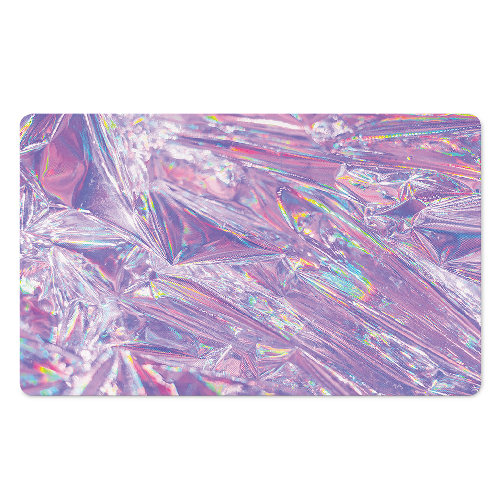 Purple Holographic Print Polyester Doormat