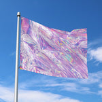 Purple Holographic Print Polyester Flag