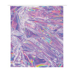 Purple Holographic Print Polyester Shower Curtain