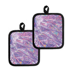 Purple Holographic Print Pot Holders
