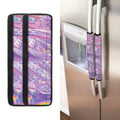 Purple Holographic Print Refrigerator Handle Covers