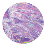 Purple Holographic Print Round Blanket