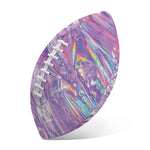 Purple Holographic Print Rugby Ball
