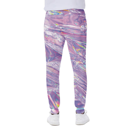 Purple Holographic Print Scuba Joggers