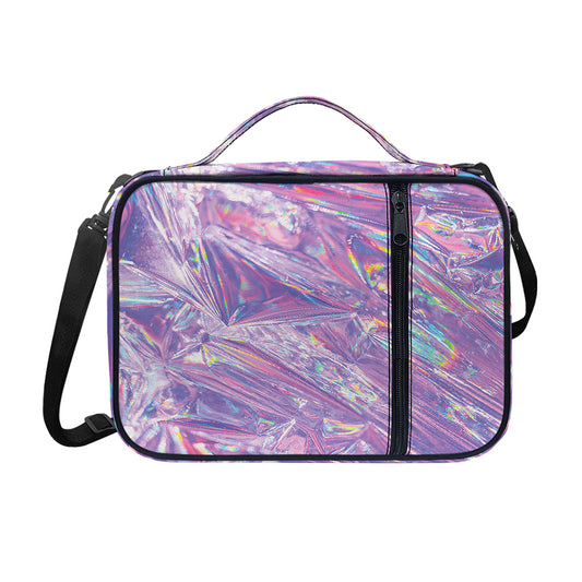 Purple Holographic Print Shoulder Strap Bible Bag