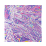 Purple Holographic Print Silk Bandana