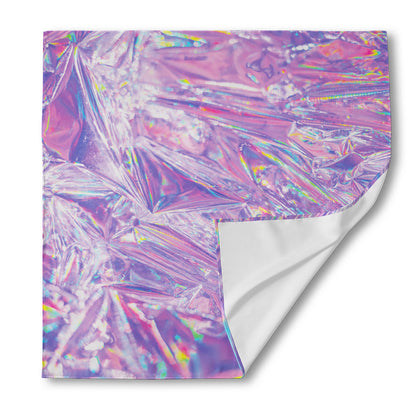 Purple Holographic Print Silk Bandana