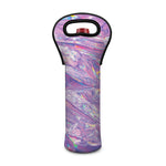 Purple Holographic Print Single Neoprene Wine Tote